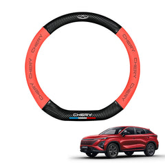 Carbon Fiber Style Nappa Leather Steering Wheel Cover For Chery (2023-2026)
