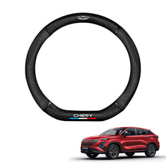 Carbon Fiber Style Nappa Leather Steering Wheel Cover For Chery (2023-2026)