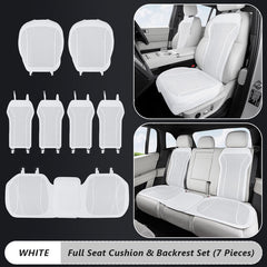 Nappa Leather Car Seat Cushion & Backrest Set