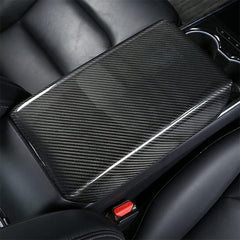 Real Carbon Fibre Armrest Cover For Tesla Model 3 (2024–2026) / Model Y (2025–2026)