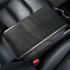 Real Carbon Fibre Armrest Cover For Tesla Model 3(2021-2023)/Model Y(2022-2024)
