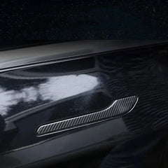 Real Carbon Fibre Car Door Handle Wrap Cover For Tesla Model 3(2024-2026)/Model Y(2025-2026)