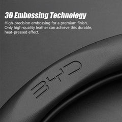 Carbon Fiber Style Nappa Leather Steering Wheel Cover For BYD