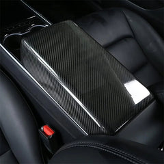 Real Carbon Fibre Armrest Cover For Tesla Model 3(2021-2023)/Model Y(2022-2024)