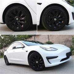 18‘’ Turbine Symmetrical Wheel Covers Matte Black For Tesla Model 3 (2021-2023)
