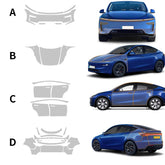 Different protection areas shown for front, side, and rear sections.