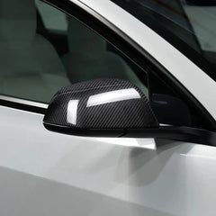 Carbon Fibre Rear View Mirror Covers For Tesla Model 3 (2021–2026)