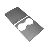 Exact cutouts for cup holders and lid.