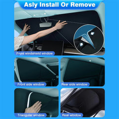 Privacy Curtains & Full Window Sunshades For Tesla Model Y (2022-2026)