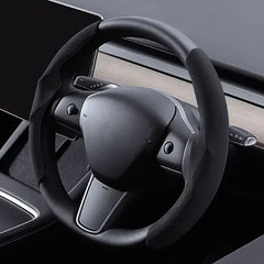 Steering Wheel Grip Grab Cover For Tesla Model Y(2022-2026)/Model 3 (2019-2026)