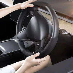 Steering Wheel Grip Grab Cover For Tesla Model Y(2022-2026)/Model 3 (2019-2026)