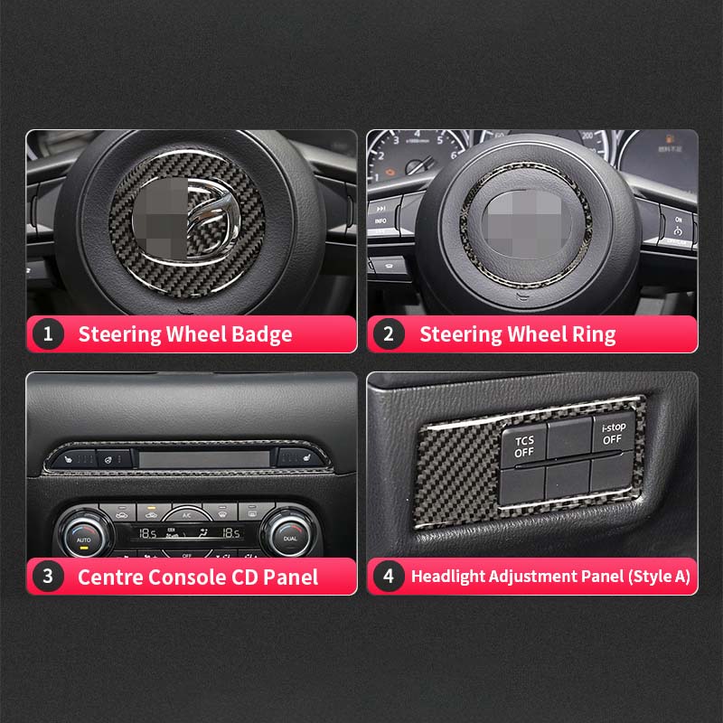 Interior & Exterior Trim Cover Kit For Mazda CX-5 (2017–2026)