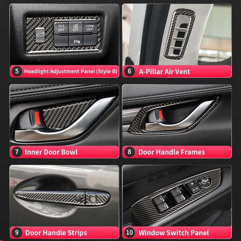 Interior & Exterior Trim Cover Kit For Mazda CX-5 (2017–2026)