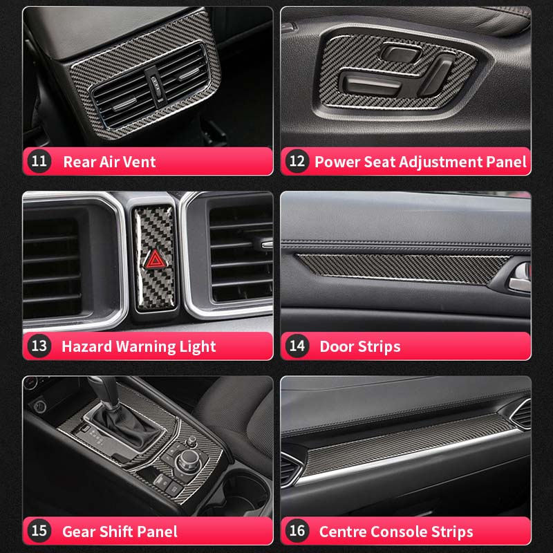 Interior & Exterior Trim Cover Kit For Mazda CX-5 (2017–2026)