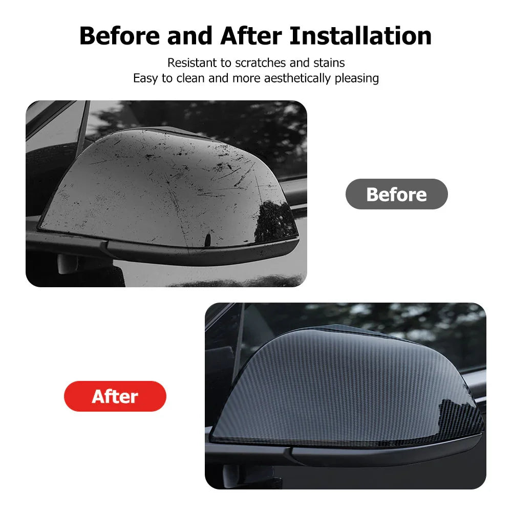 Rear View Mirror Covers For Tesla Model 3 (2021-2026)
