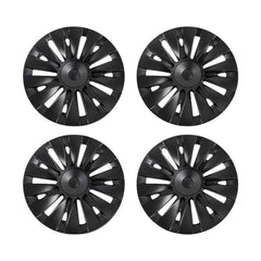 19‘’ Helios Wheel Covers Matt Black For Model Y - TESDADDY