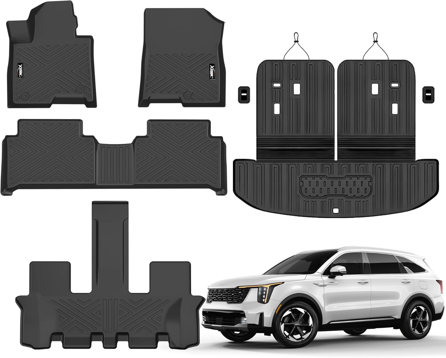 TPE Floor & Trunk Mats (6/7 Seats) For Kia Sorento (2021-2026)
