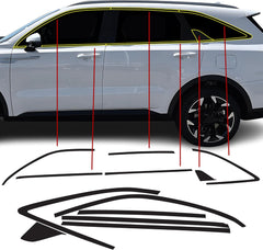 Side Window Chrome Delete (Gloss Black) For Kia Sorento (2021-2026)