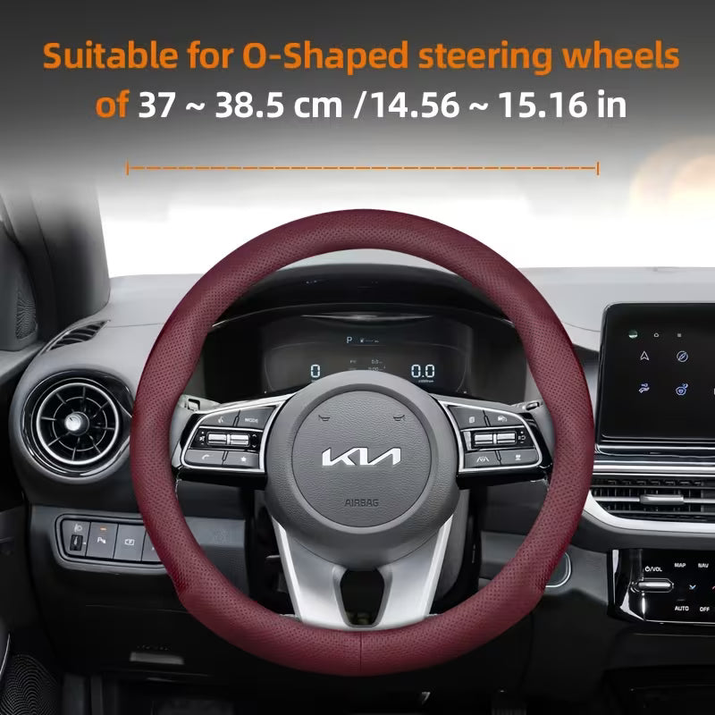 Universal Steering Wheel Cover For KIA Rio/Sportage/EV6/EV9 2021-2026, etc