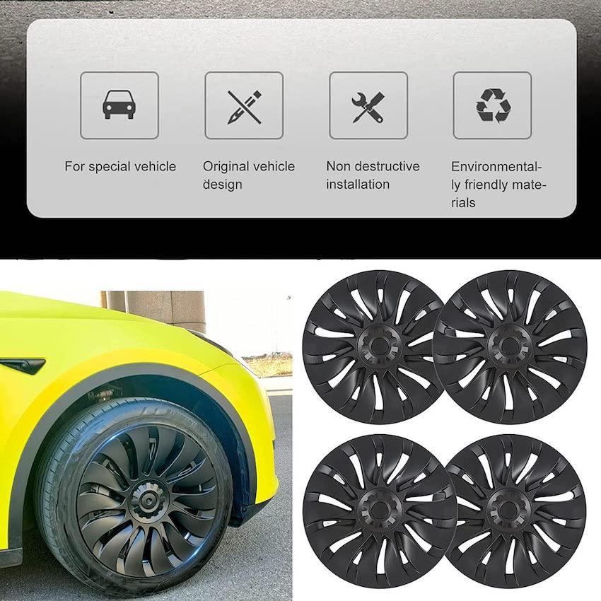 19‘’ Turbine Symmetrical Wheel Covers For Model Y - TESDADDY