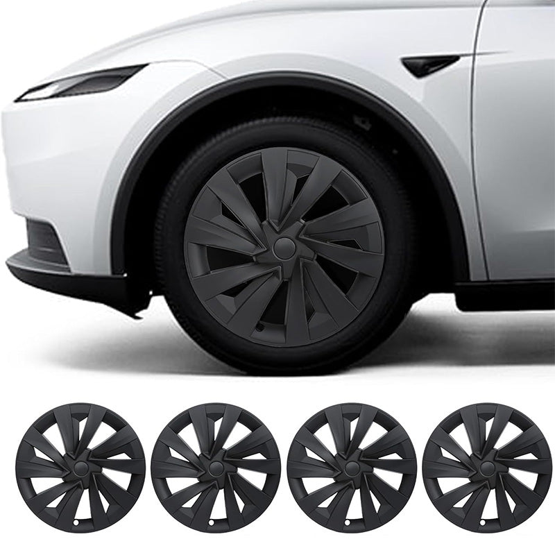 19" Bladed Wheel Covers Matt Black For Tesla Model Y(2025-2026)