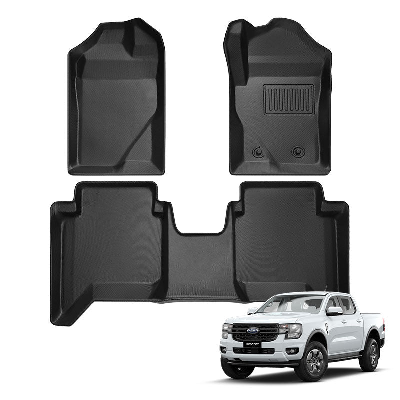 TPE Floor Mats For Ford Ranger Double Cab Hybrid (2024-2026)