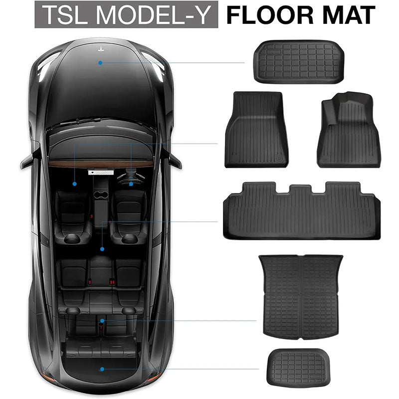 Bundle: Floor Mats and Liners For Tesla Model Y (2022-2024)