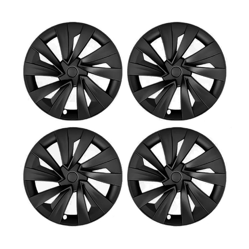 19" Bladed Wheel Covers Matt Black For Tesla Model Y(2025-2026)