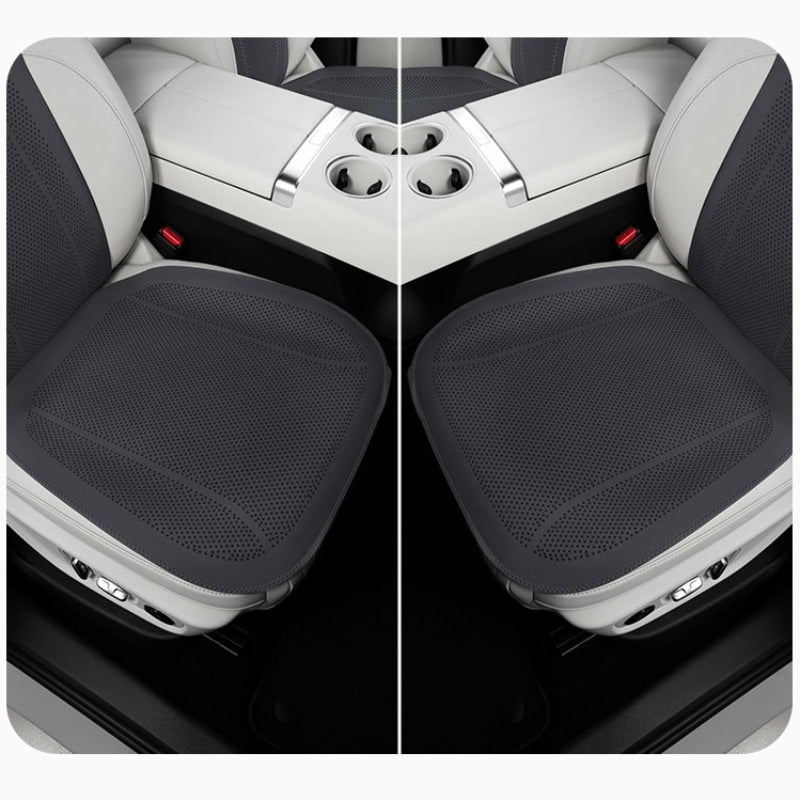 Nappa Leather Car Seat Cushion & Backrest Set