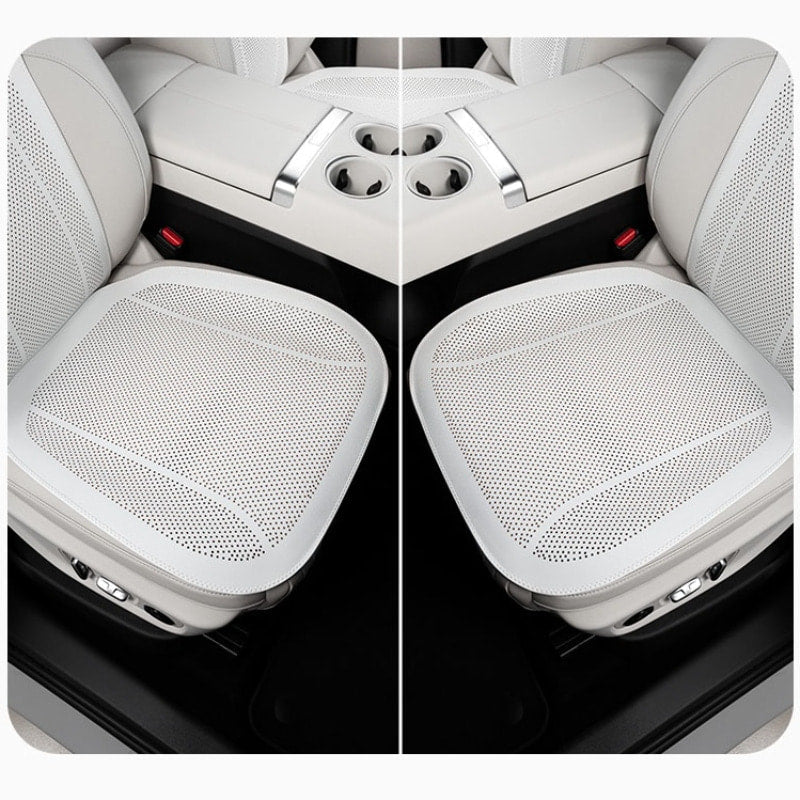 Nappa Leather Car Seat Cushion & Backrest Set