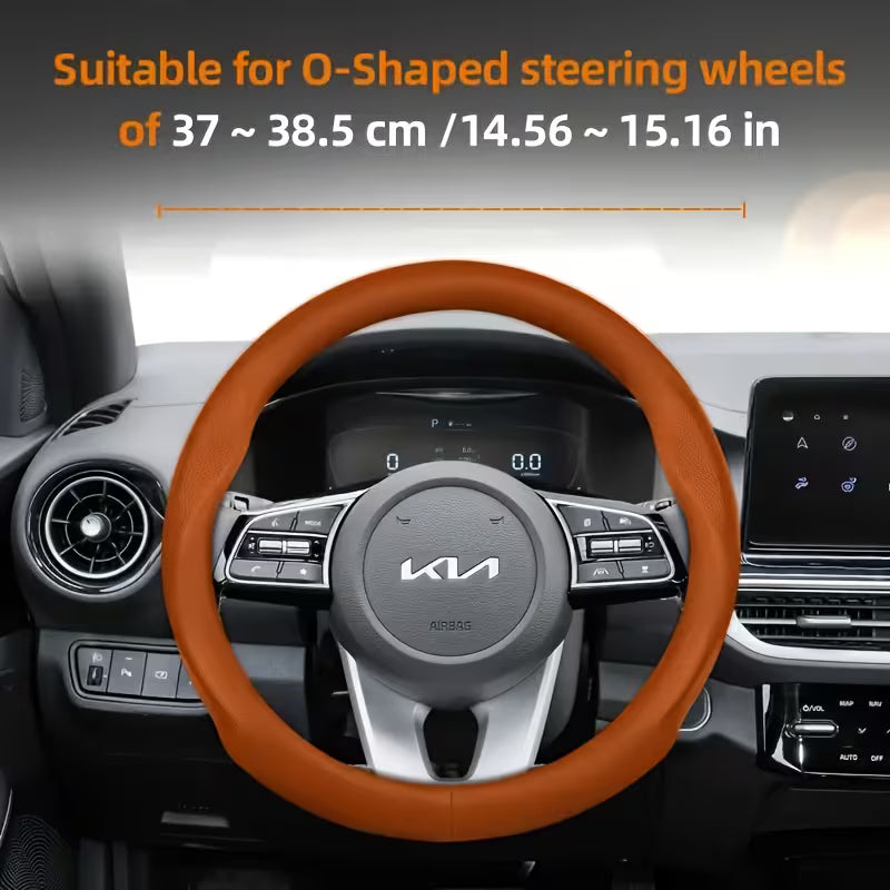 Universal Steering Wheel Cover For KIA Rio/Sportage/EV6/EV9 2021-2026, etc