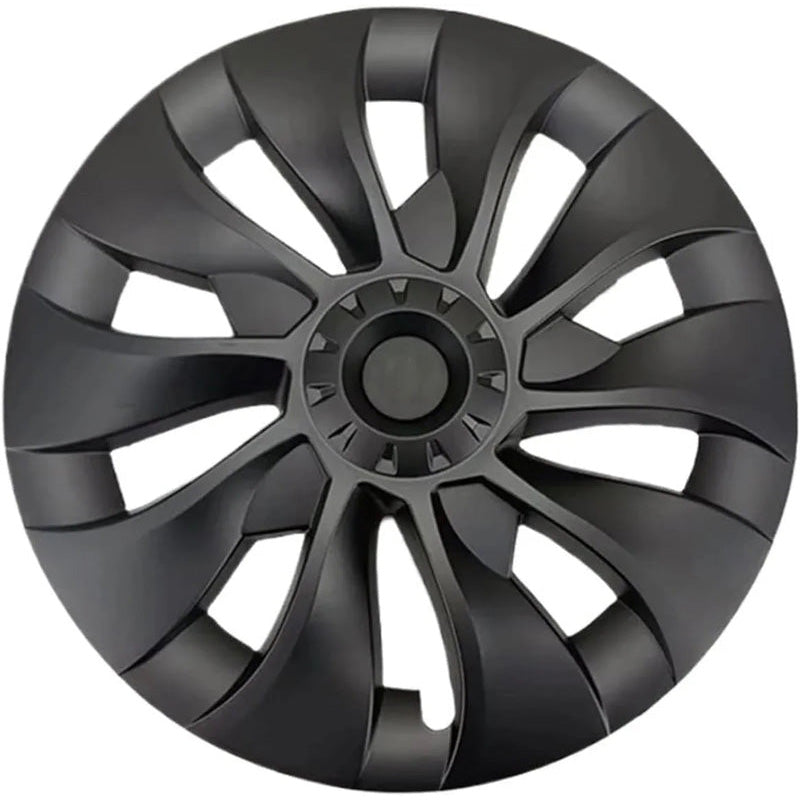 18‘’ Turbine Symmetrical Wheel Covers Matte Black For Tesla Model 3 (2021-2023）