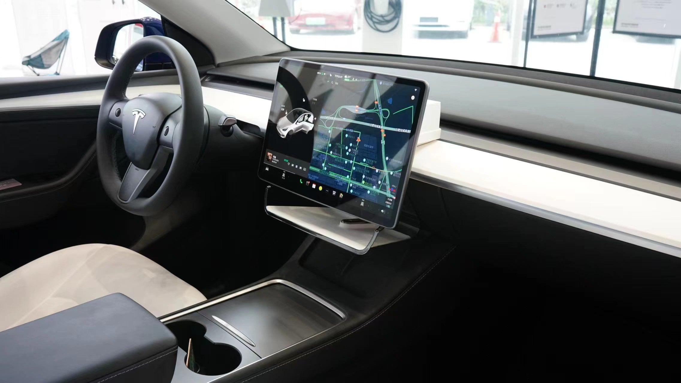 2in1 Magnetic Center Console Screen Storage Tray For Model 3/Y