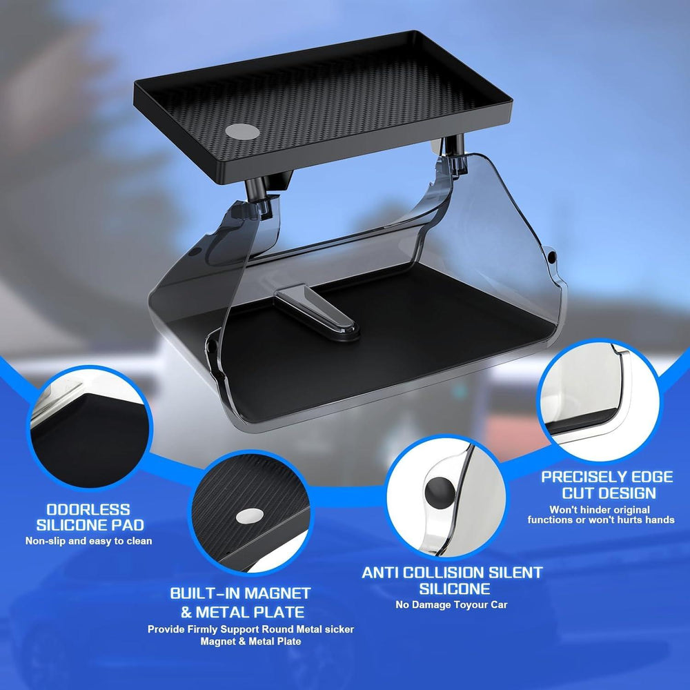 2in1 Magnetic Center Console Screen Storage Tray For Model 3/Y