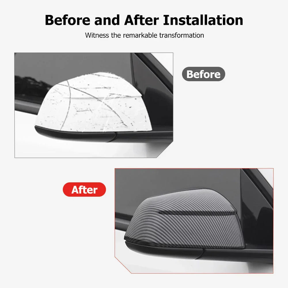 Rear View Mirror Covers For Tesla Model Y(2025-2026)
