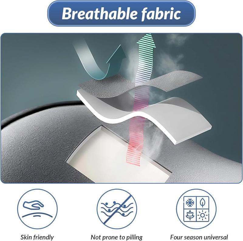 Memory Foam Car Seat Back & Neck Support Cushion