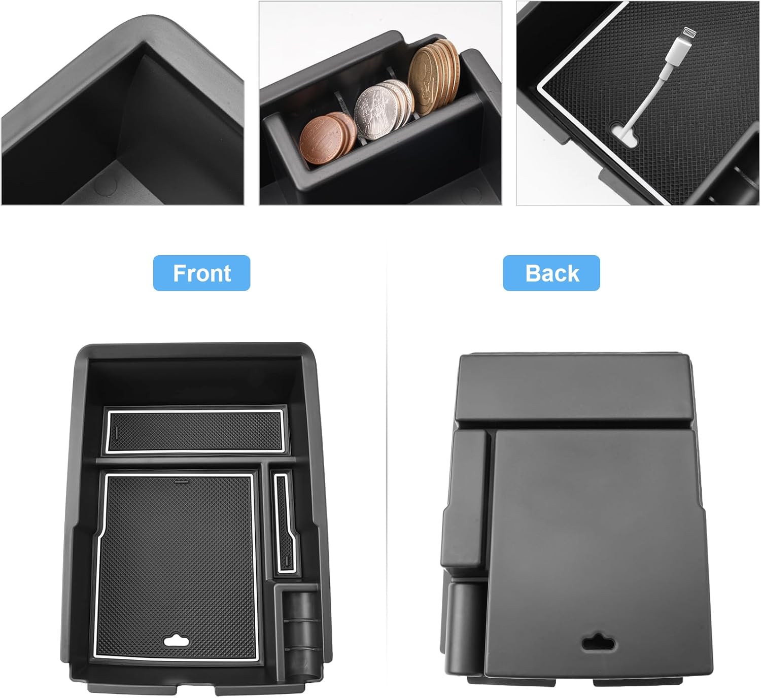 Console Organizer (All Trims/X-Line, White Mats) For Kia Sorento (2024-2026)