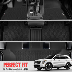 TPE Floor & Trunk Mats (6/7 Seats) For Kia Sorento (2021-2026)