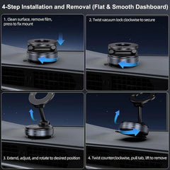 Foldable Magnetic Phone Holder — Dashboard & Windshield