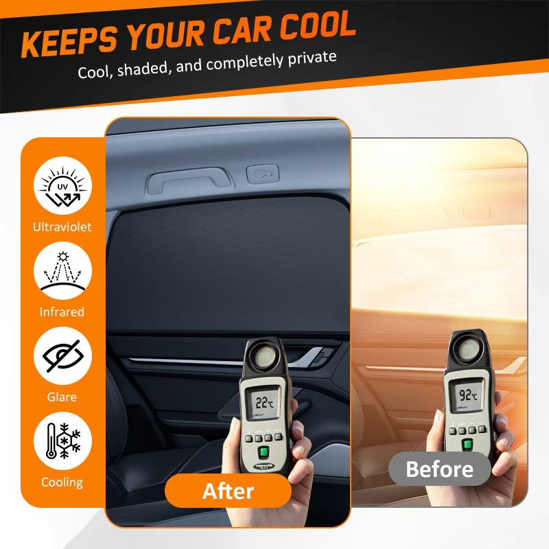 Privacy Curtains & Full Window Sunshades For Audi Q5 (2009-2026)