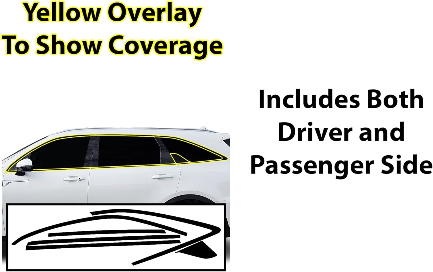 Side Window Chrome Delete (Gloss Black) For Kia Sorento (2021-2026)