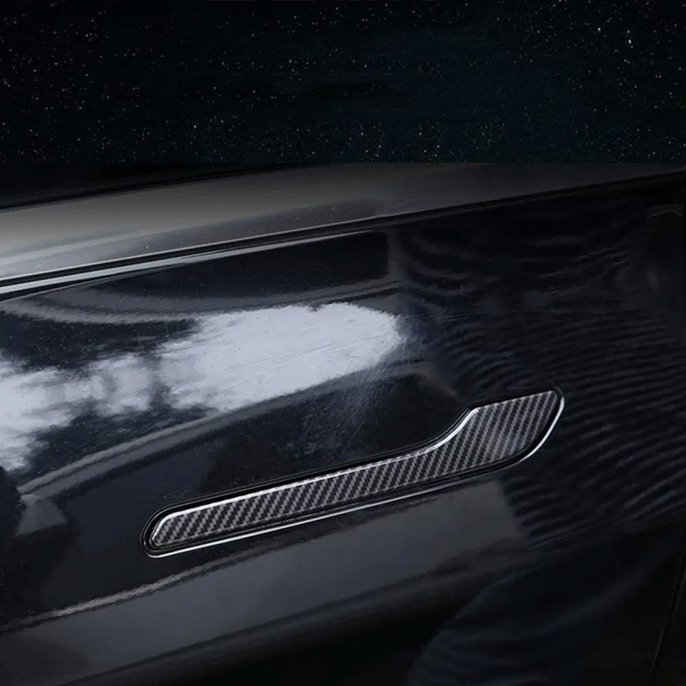 Real Carbon Fibre  Car Door Handle Wrap Cover For Tesla Model 3(2024-2026)/Model Y(2025-2026)