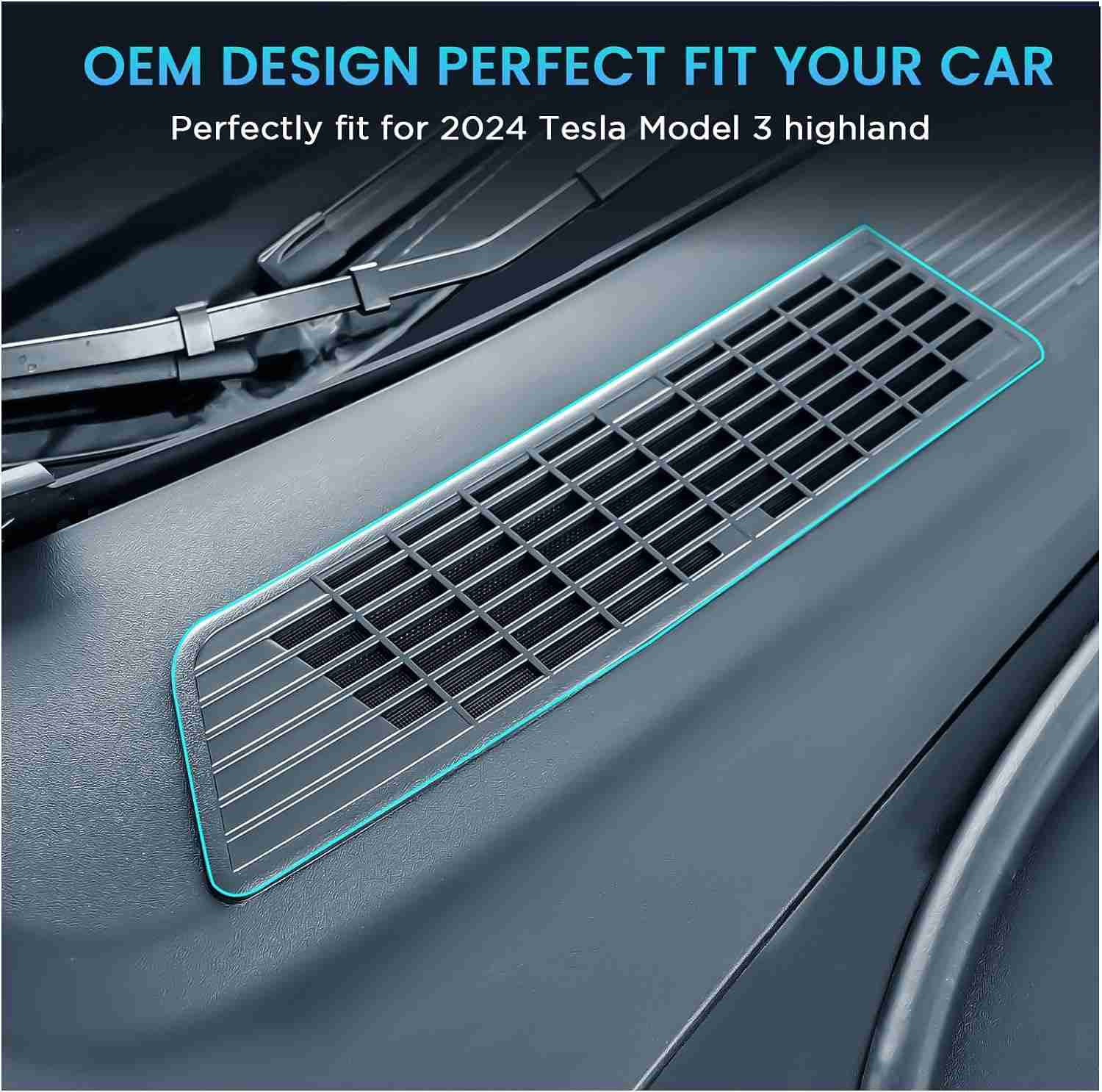 Air Intake Weather Shield For Tesla Model 3 (2024-2026）