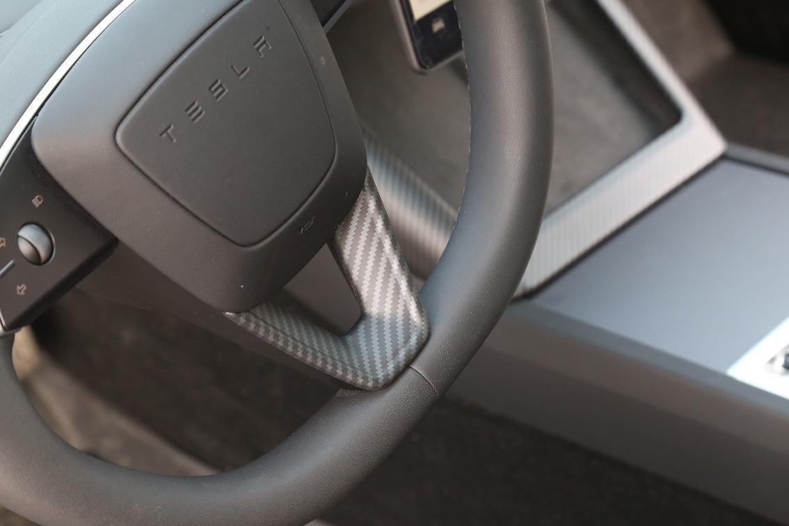 Steering Wheel Decorative Overlay For Tesla Model 3 (2024-2026)/ Model Y (2025-2026 Juniper)