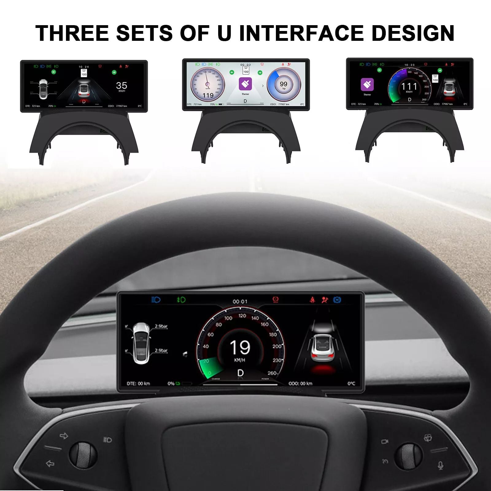 6.2'' Screen Dashboard Instrument Cluster For Tesla Model 3 (2021-2023) /Y (2022-2024)