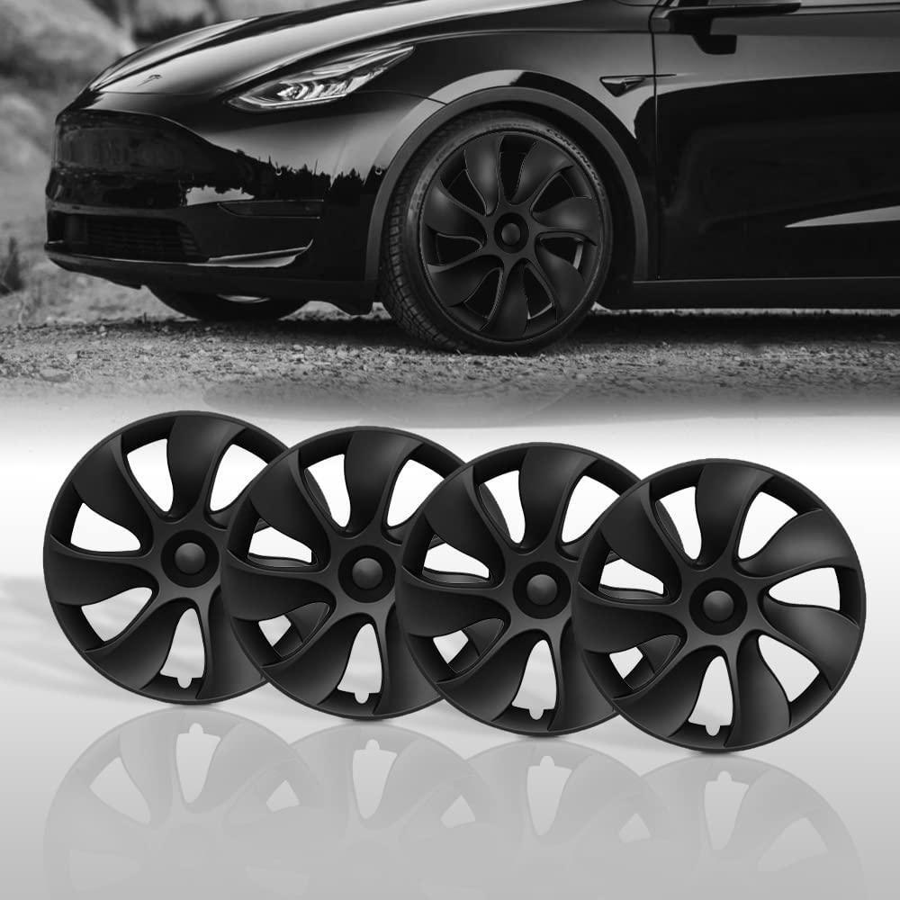 19‘’ Turbine Wheel Covers Matte Black for Model Y - TESDADDY