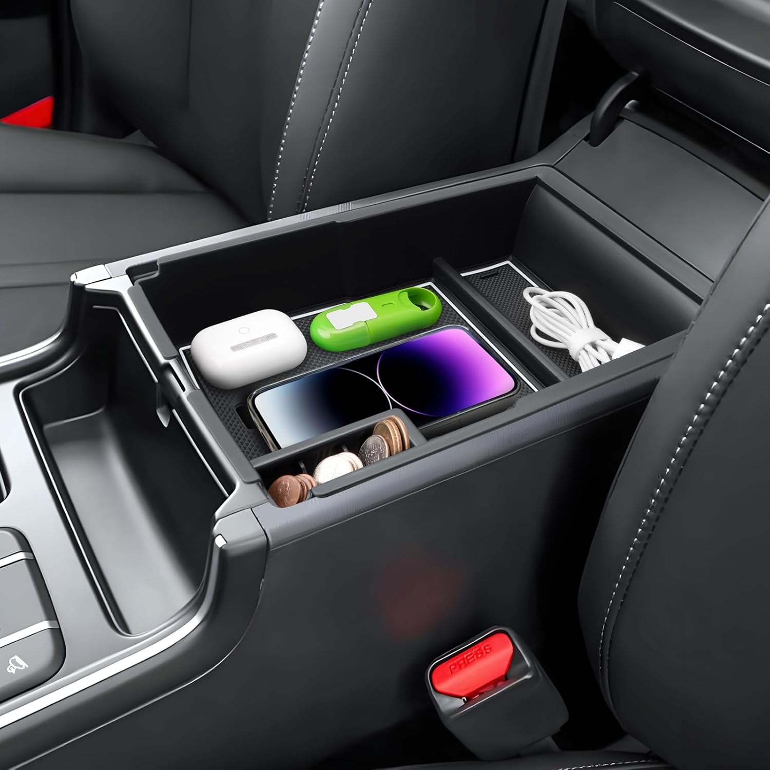 Console Organizer (All Trims/X-Line, White Mats) For Kia Sorento (2024-2026)