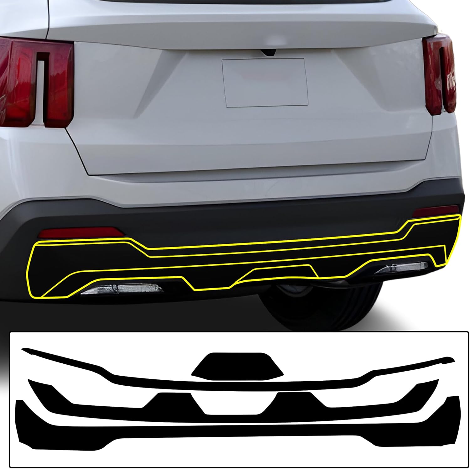 Lower Rear Chrome Delete For kia Sorento (2024-2026)