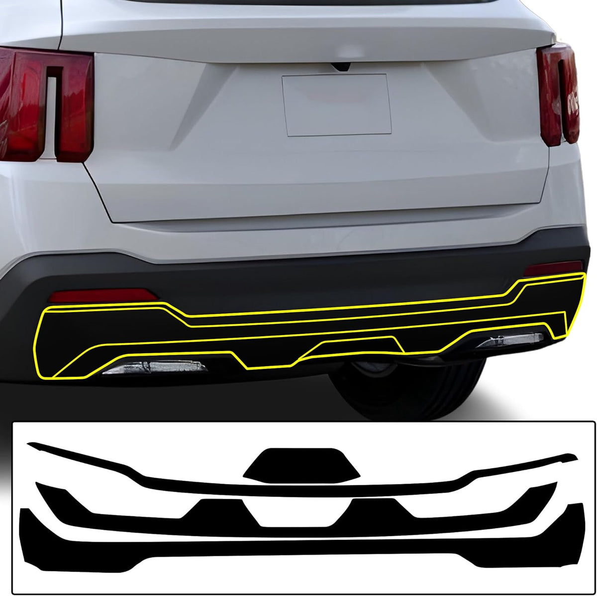 Lower Rear Chrome Delete For kia Sorento (2024-2026)