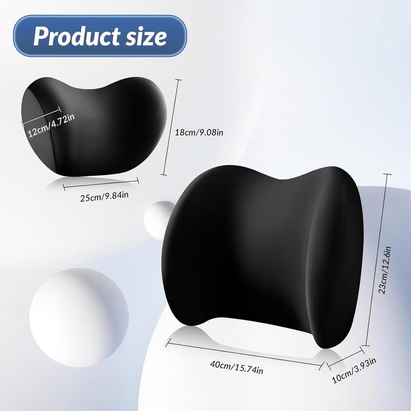 Memory Foam Car Seat Back & Neck Support Cushion